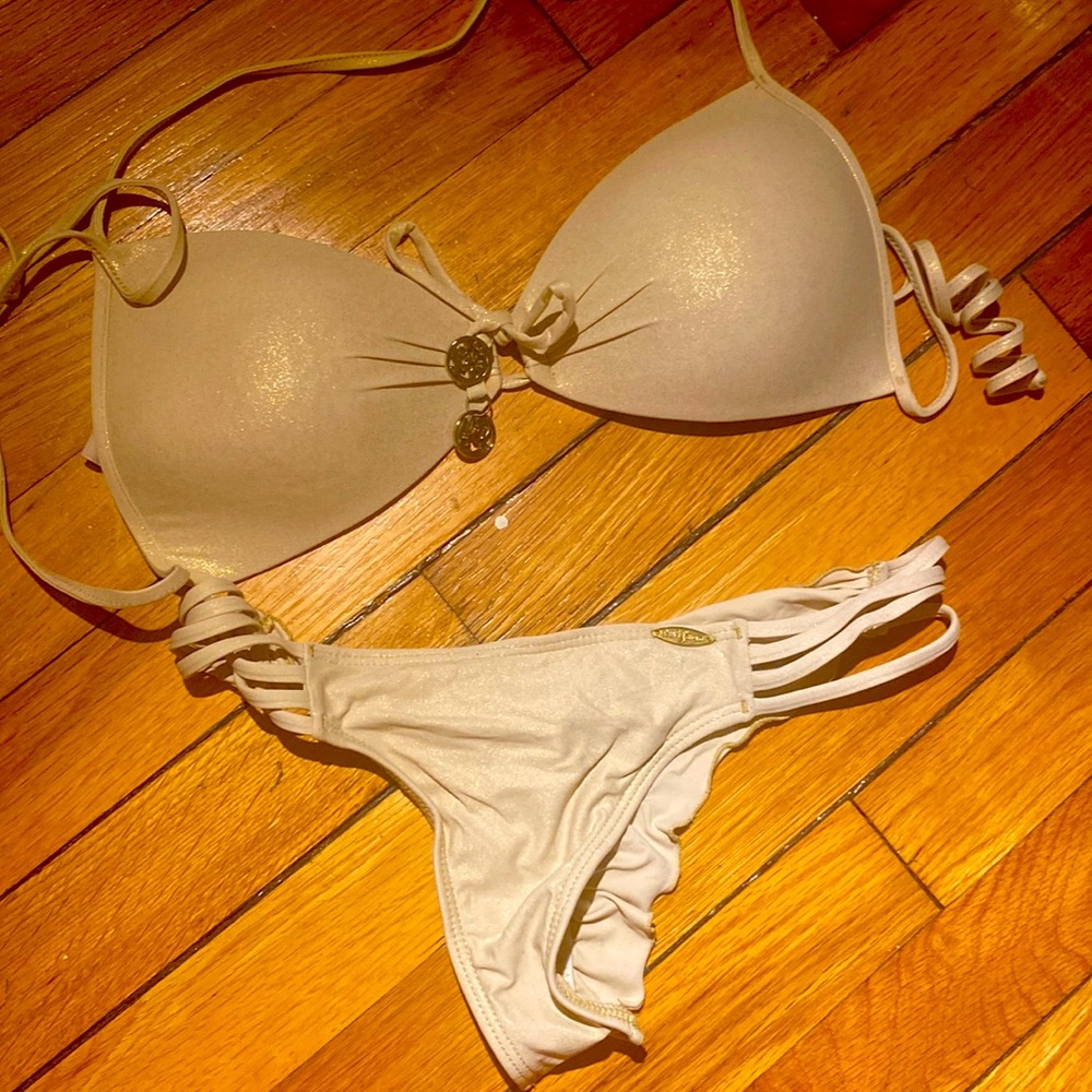 Golden swimsuit small size luli fama
